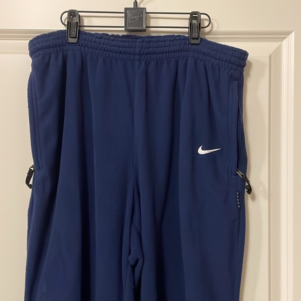 Nike running navy blue fleece pants. Size XL - Picture 2 of 10